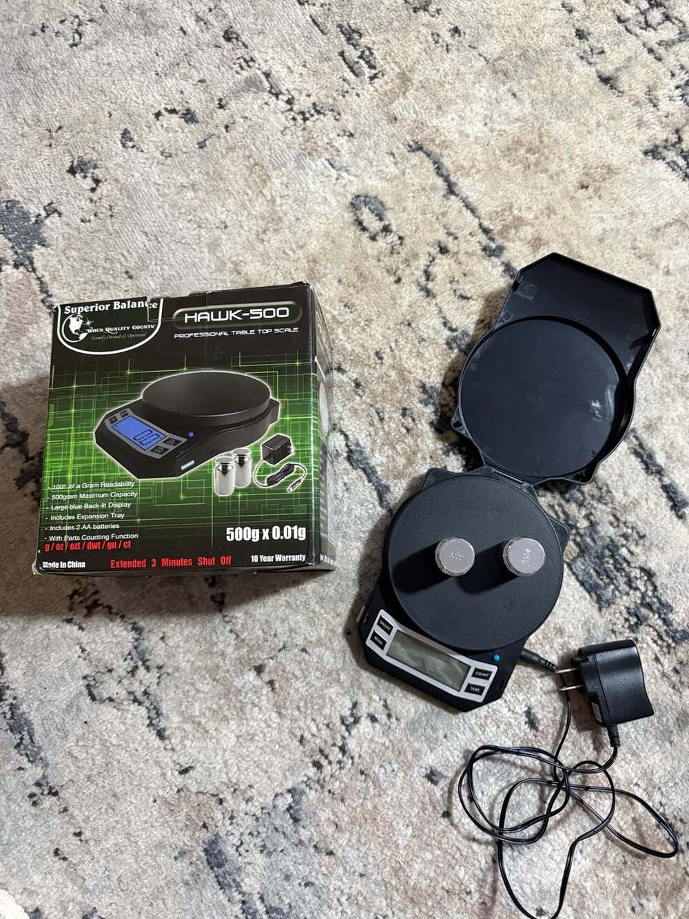 Superior Balance Hawk-500 Professional Table Top Scale 500g x 0.01g